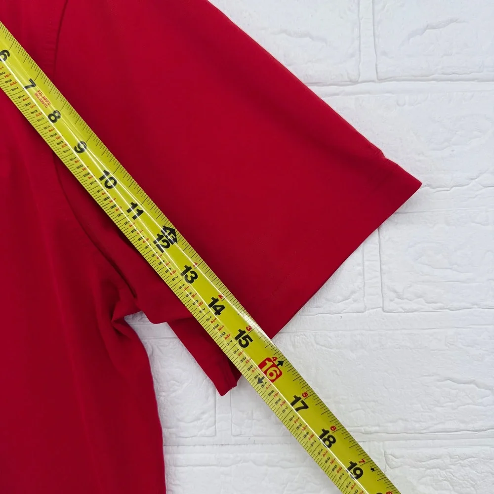 L.L. Bean Polo Shirt Mens XL Red Performance Zipper Pocket Short Sleeve Golf